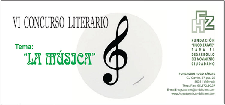 VI Concurso Literario de Narrativa - La música